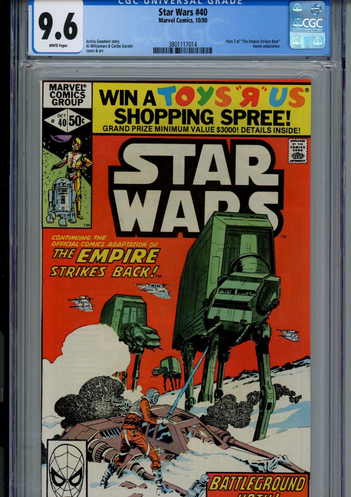 Star Wars Vol 1 40 CGC 9.6 (NM+) (1980) 