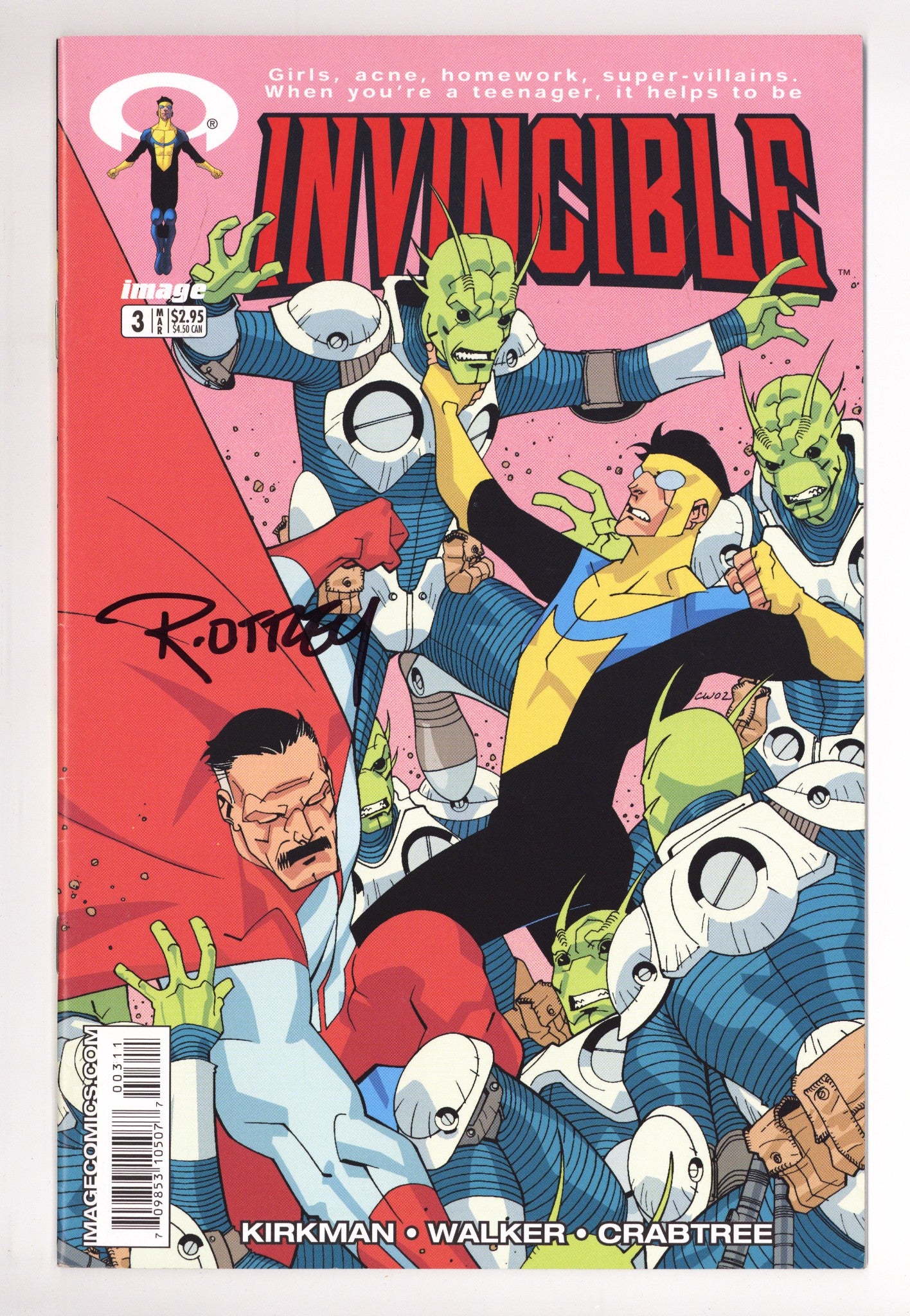 Invincible 3 VF- (7.5) (2003) Signed x1 Cover Ryan Ottley 