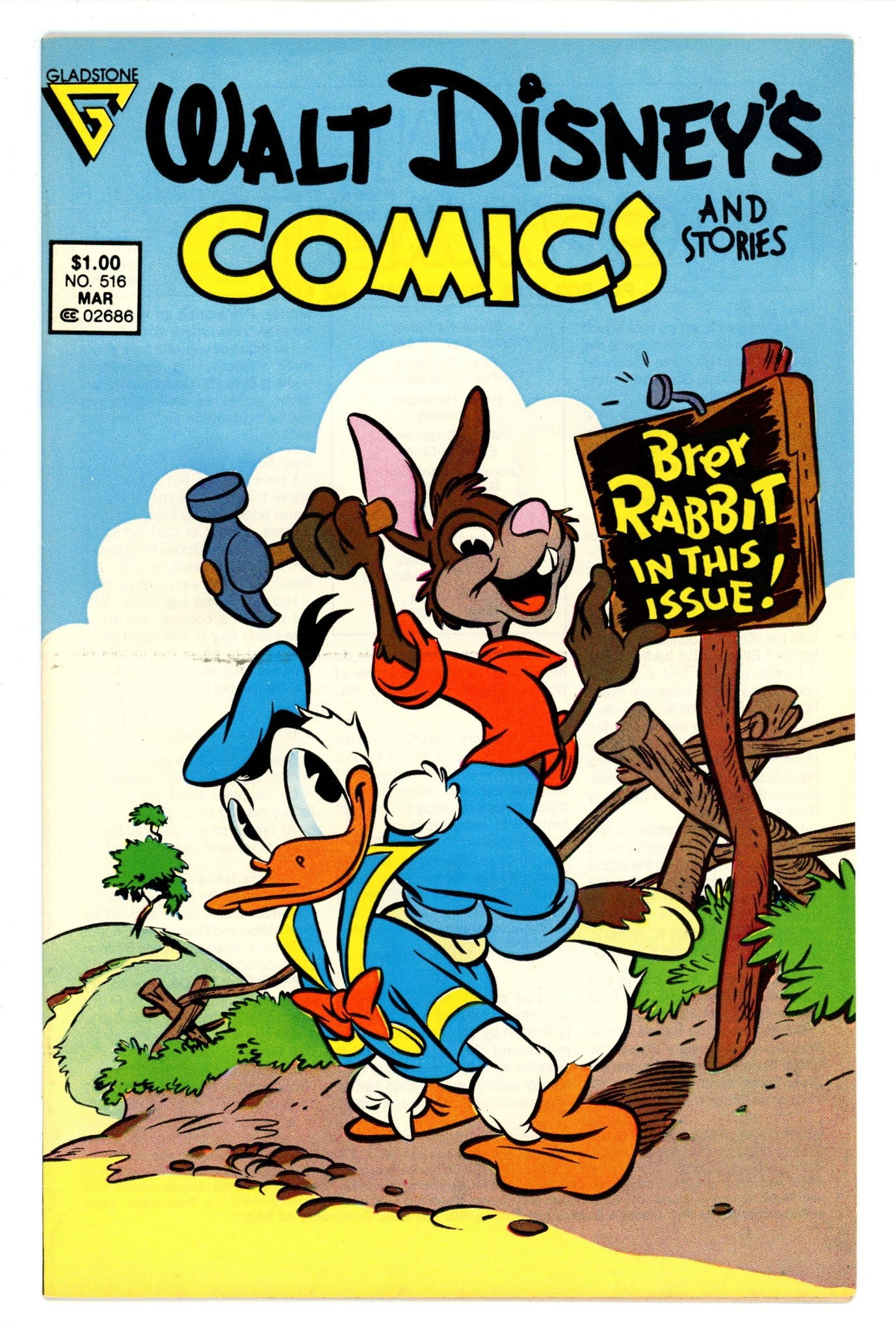 Walt Disney's Comics and Stories 516 FN/VF (7.0) (1987) Canadian Price Variant 