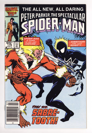 The Spectacular Spider-Man Vol 1 116 NM- (9.2) (1986) Canadian Price Variant