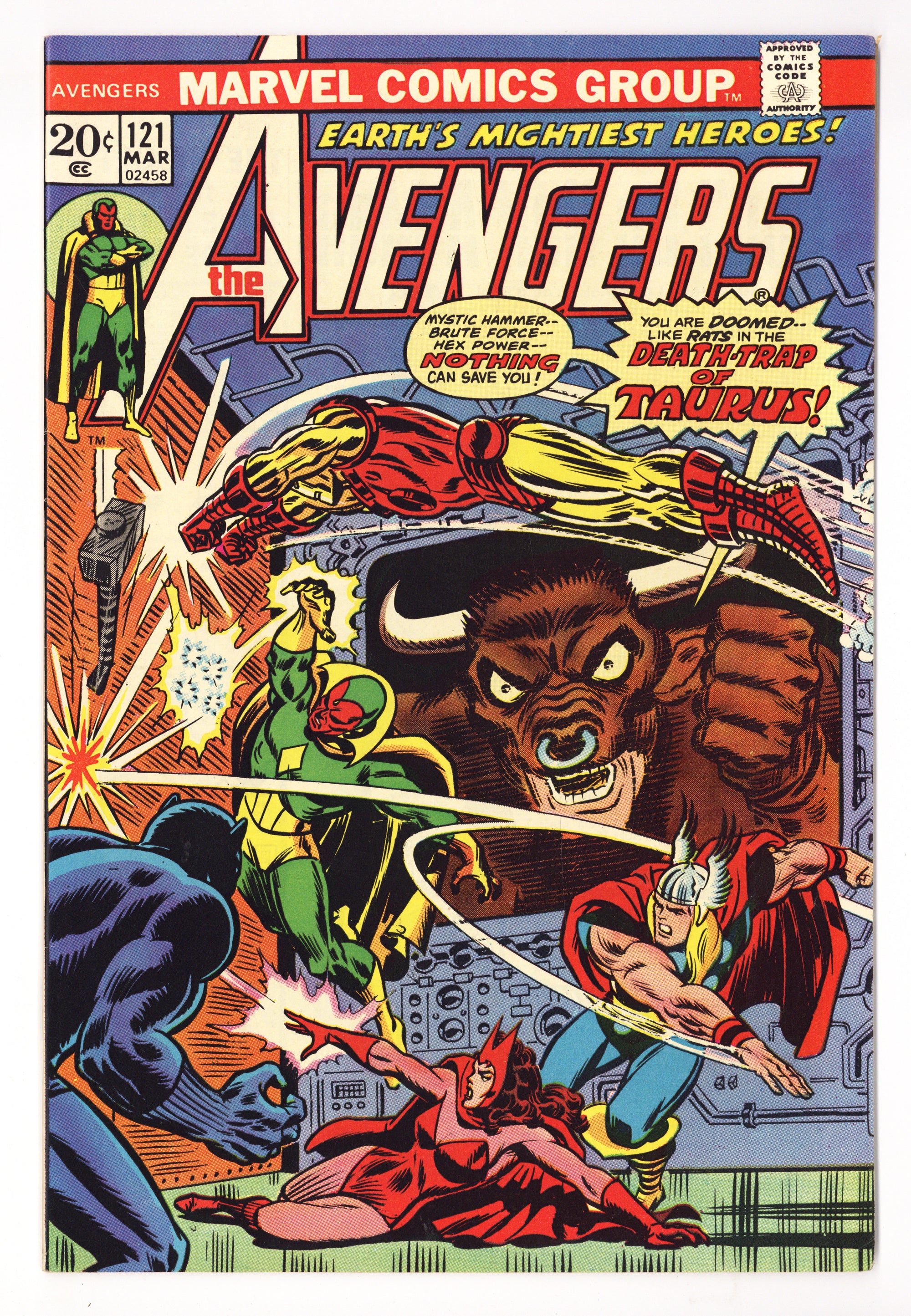 The Avengers Vol 1 121  VF (8.0)   (1974)        