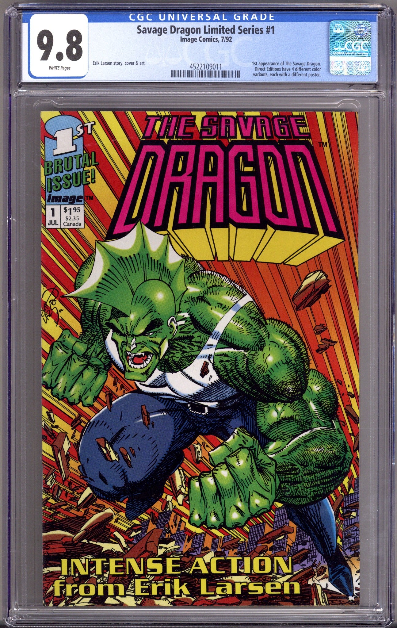 The Savage Dragon Vol 1 1 CGC 9.8 (NM/M) (1992) 