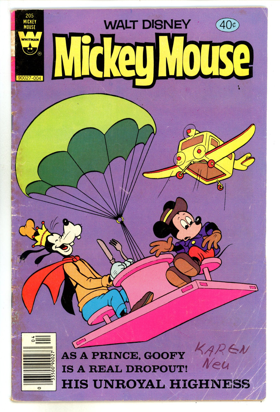 Mickey Mouse 205 Very Low Grade (1980) Whitman Variant 