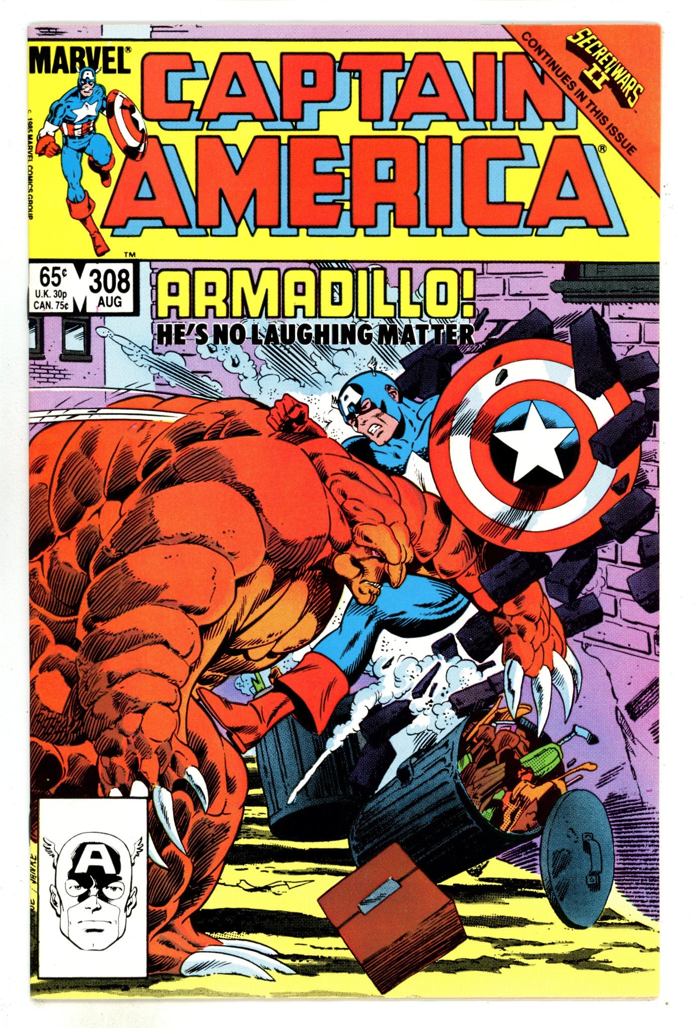 Captain America Vol 1 308 High Grade (1985) 