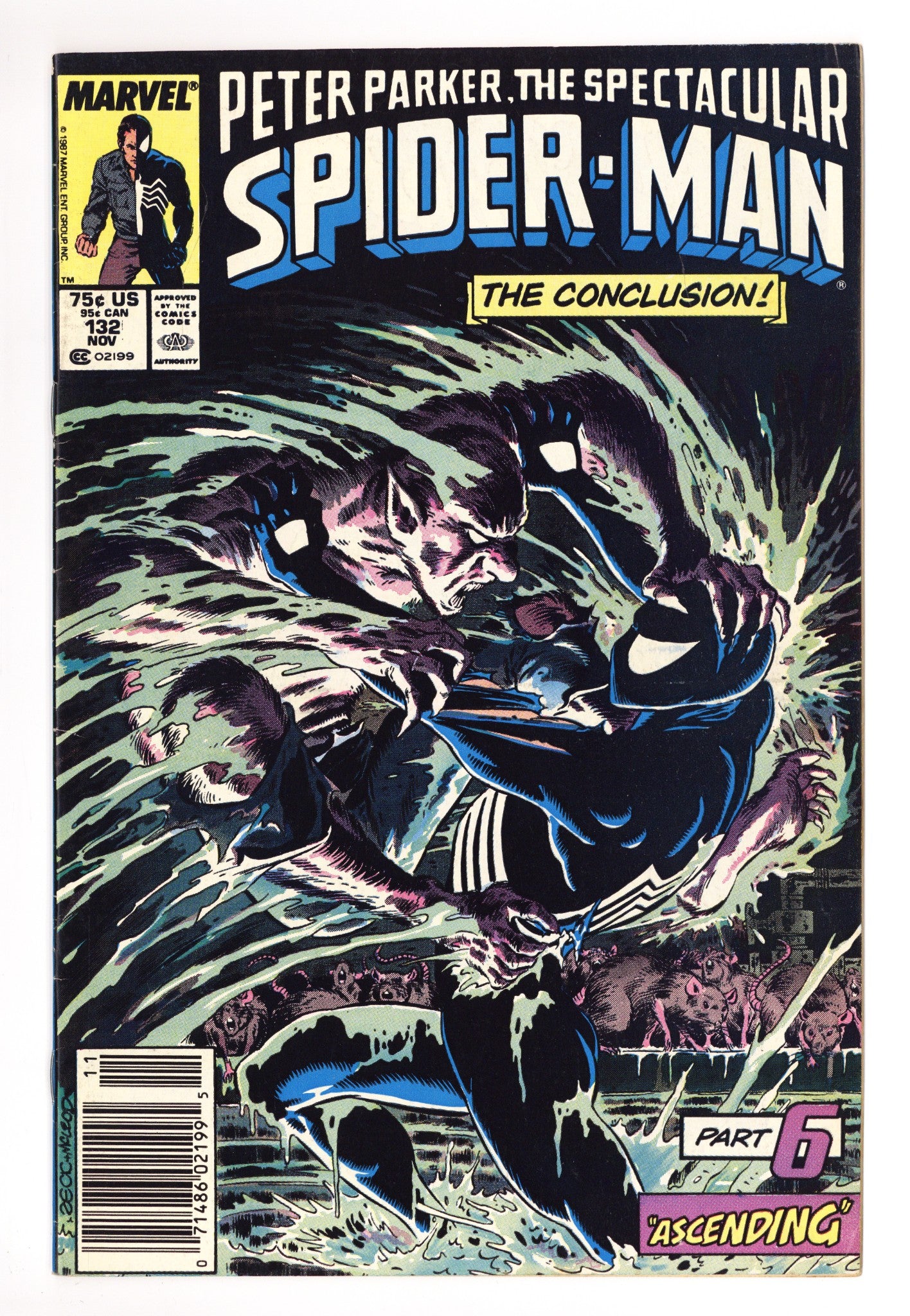 The Spectacular Spider-Man Vol 1 132 FN- (5.5) (1987) Newsstand 