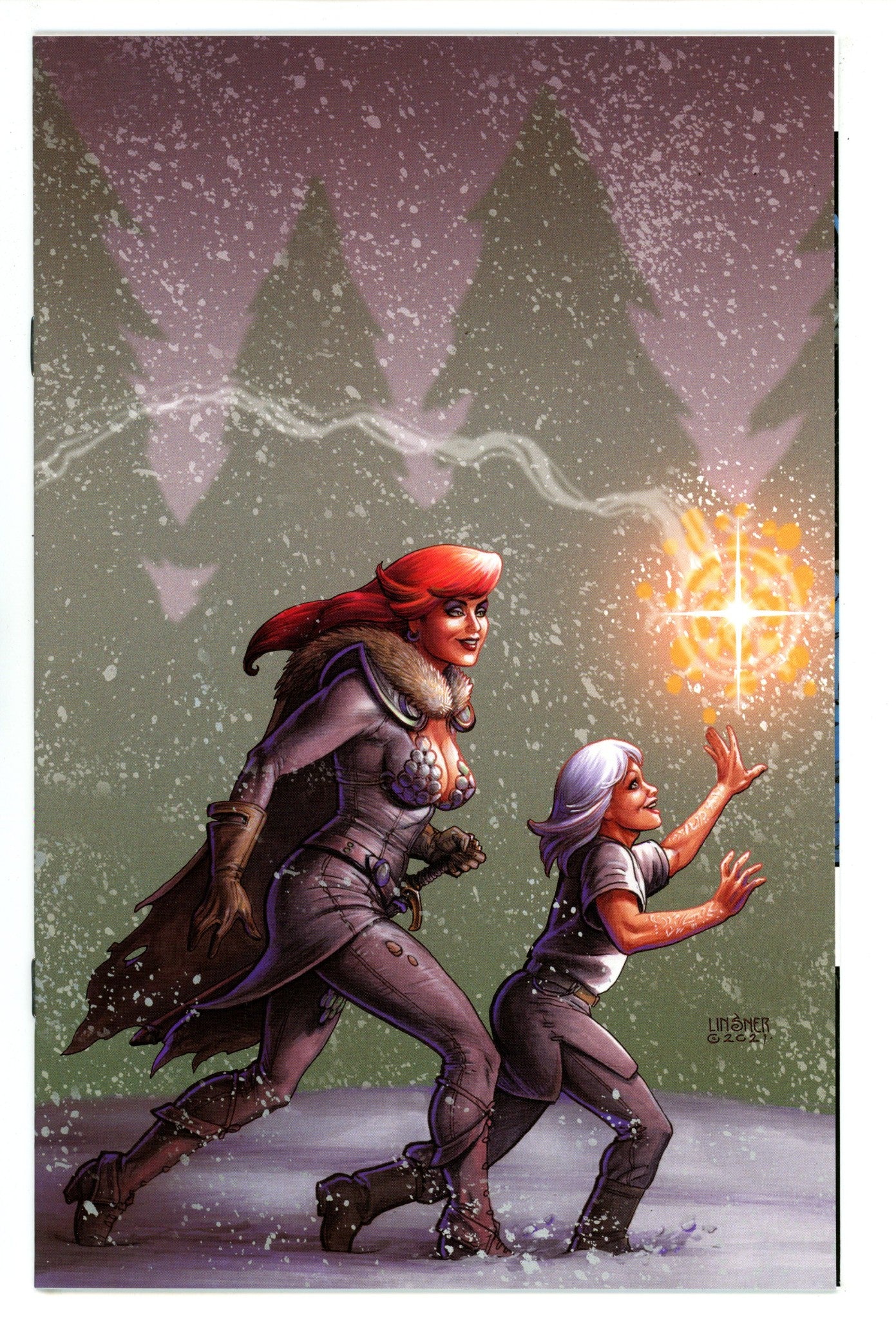 Red Sonja Holiday Special 2021 [nn] High Grade (2021) Linsner Virgin Incentive Variant 