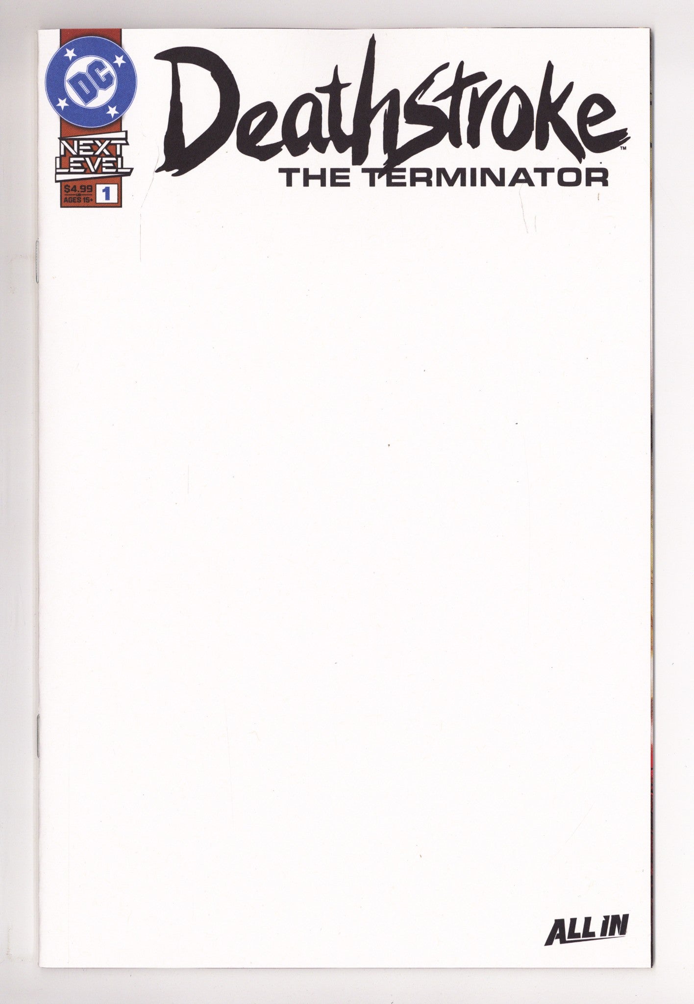 Deathstroke The Terminator Vol 2 1 Blank Variant (2026)