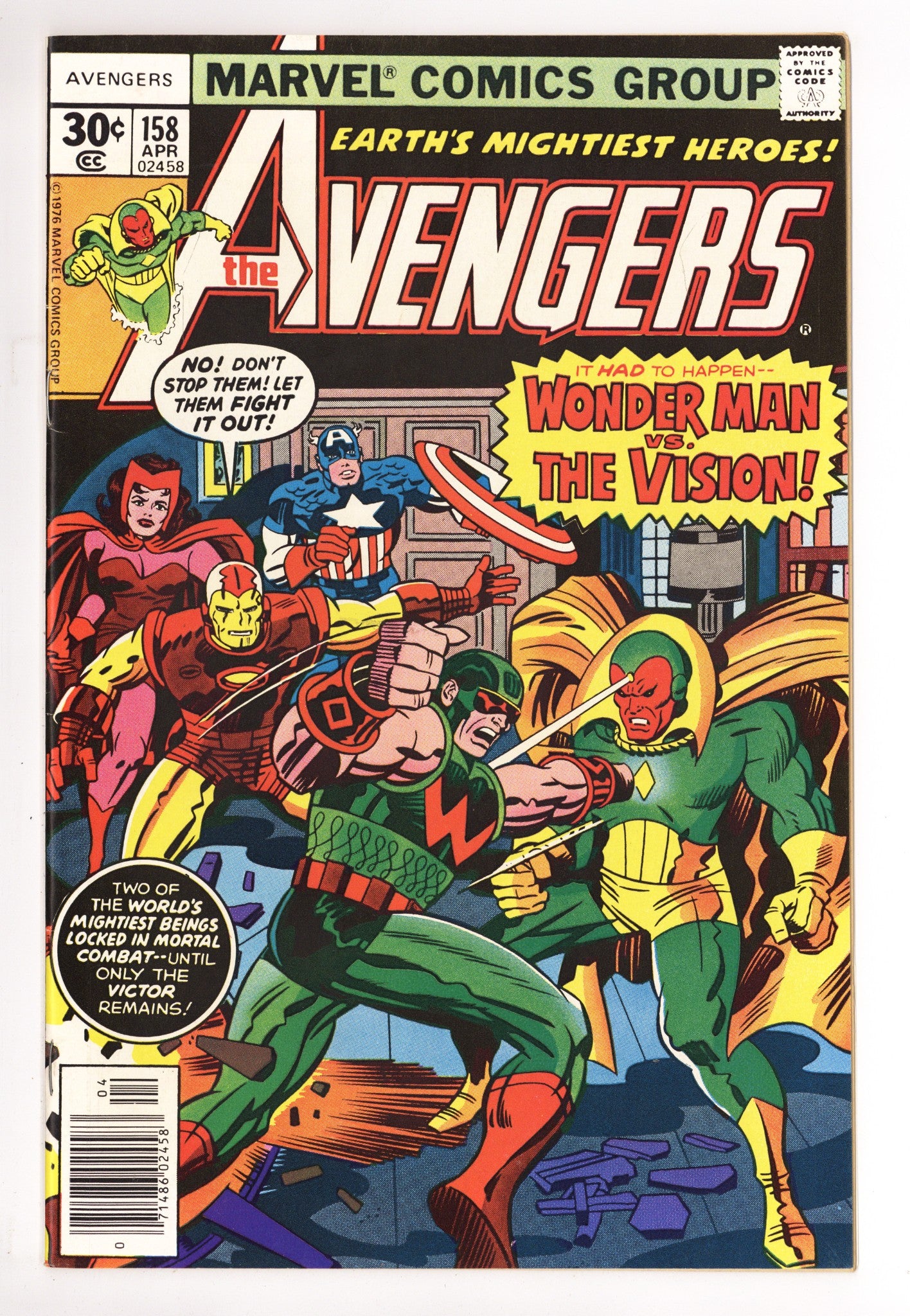The Avengers Vol 1 158 VF+ (8.5) (1977) 