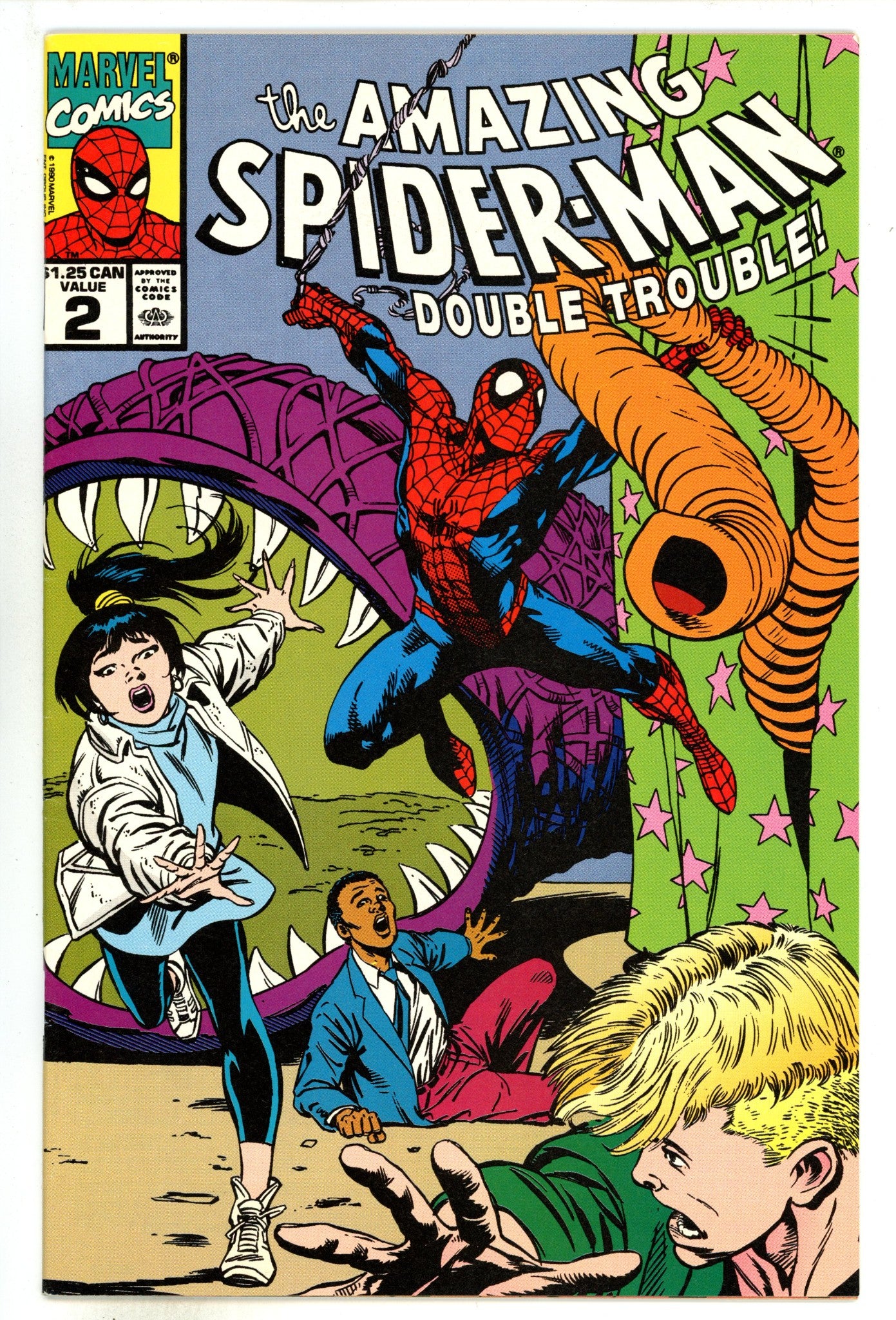 The Amazing Spider-Man: Double Trouble 2 VF (8.0) (1990) Canadian Price Variant 