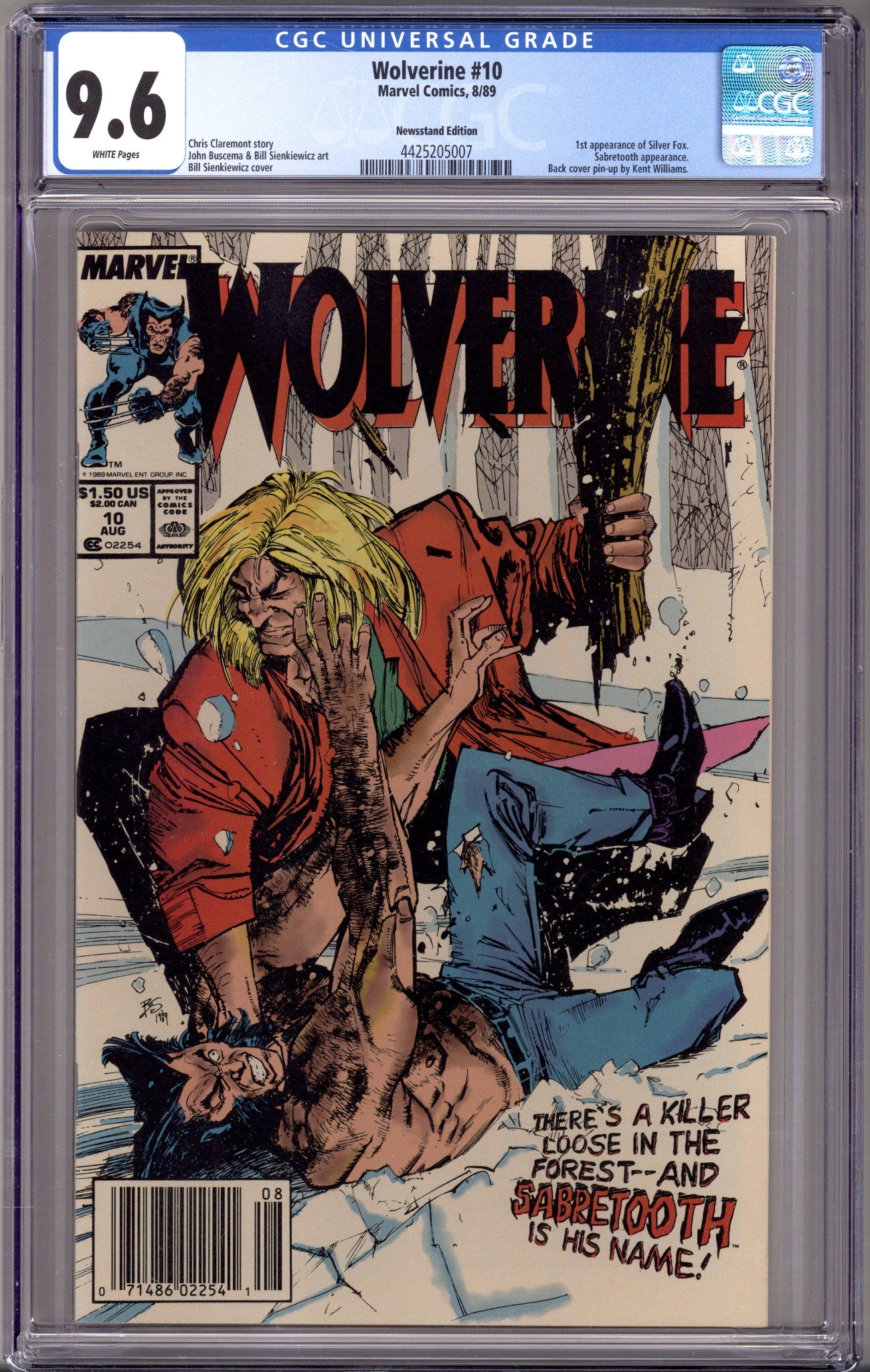 Wolverine Vol 2 10 CGC 9.6 (NM+) (1989) Newsstand