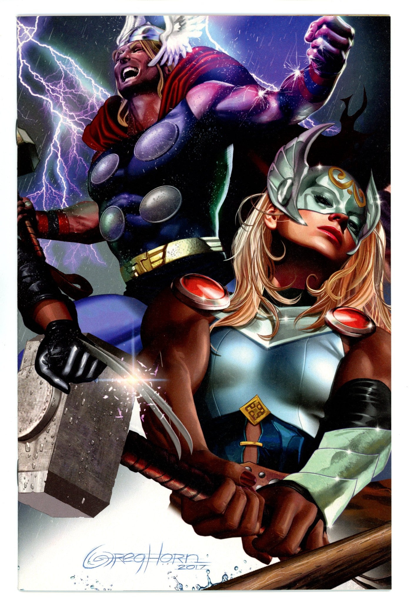 Generations: The Unworthy Thor & The Mighty Thor 1 VF+ (8.5) (2017) Horn Virgin Exclusive Variant 