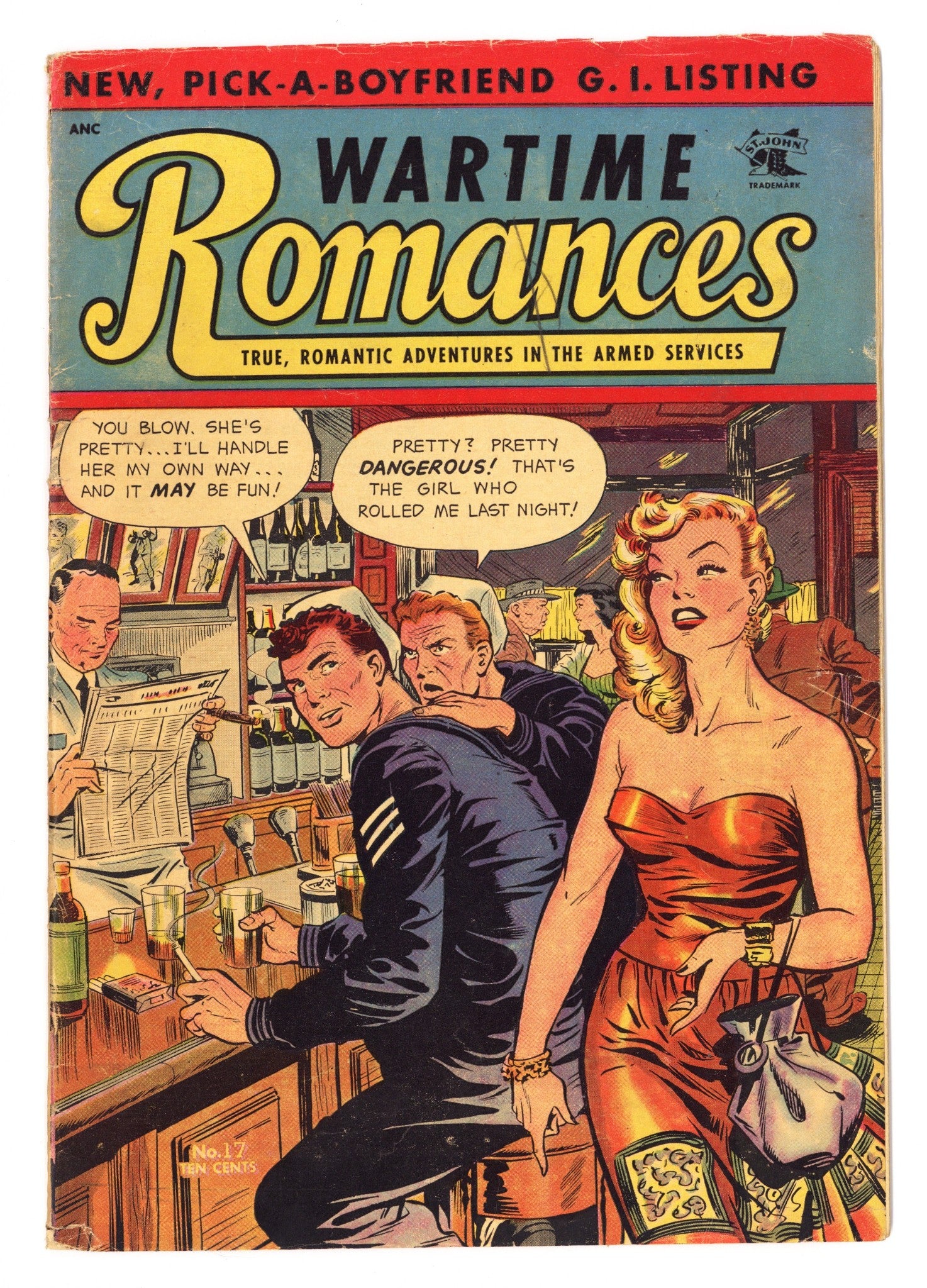 Wartime Romances 17 VG- (3.5) Crayon on 1st Page (1953) 