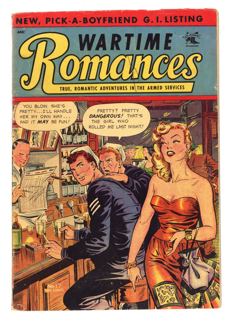 Wartime Romances 17 VG- (3.5) Crayon on 1st Page (1953) 