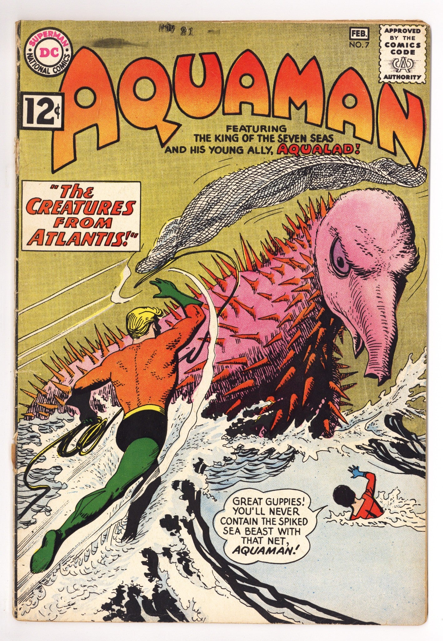 Aquaman Vol 1 7 FR (1.0) Cover Detached (1963) 