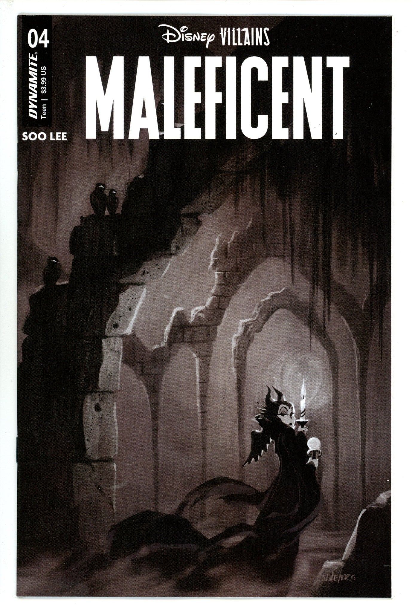 Disney Villains Maleficent 4 Meyer B&W Incentive Variant (2023)