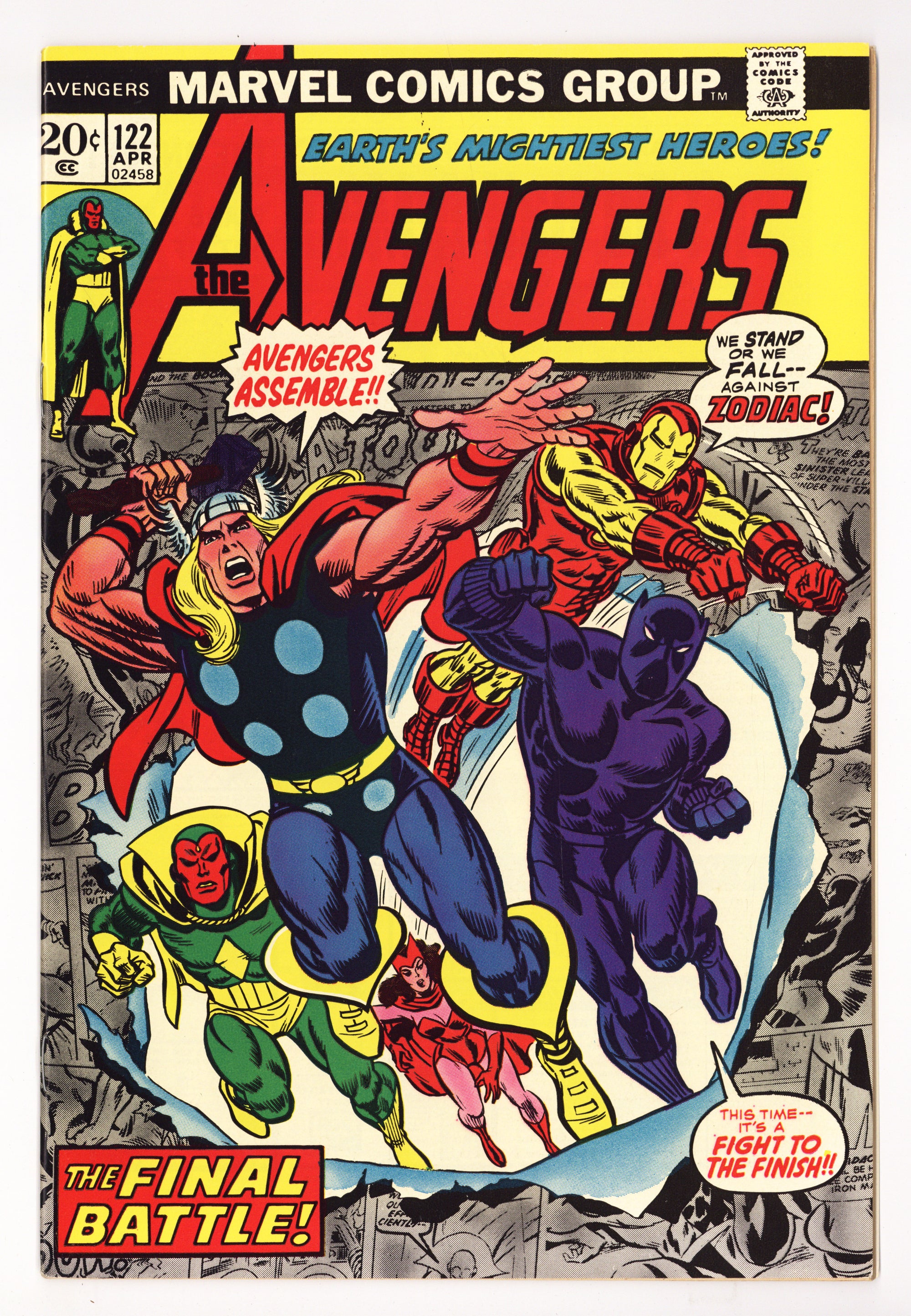 The Avengers Vol 1 122  NM- (9.2)   (1974)        
