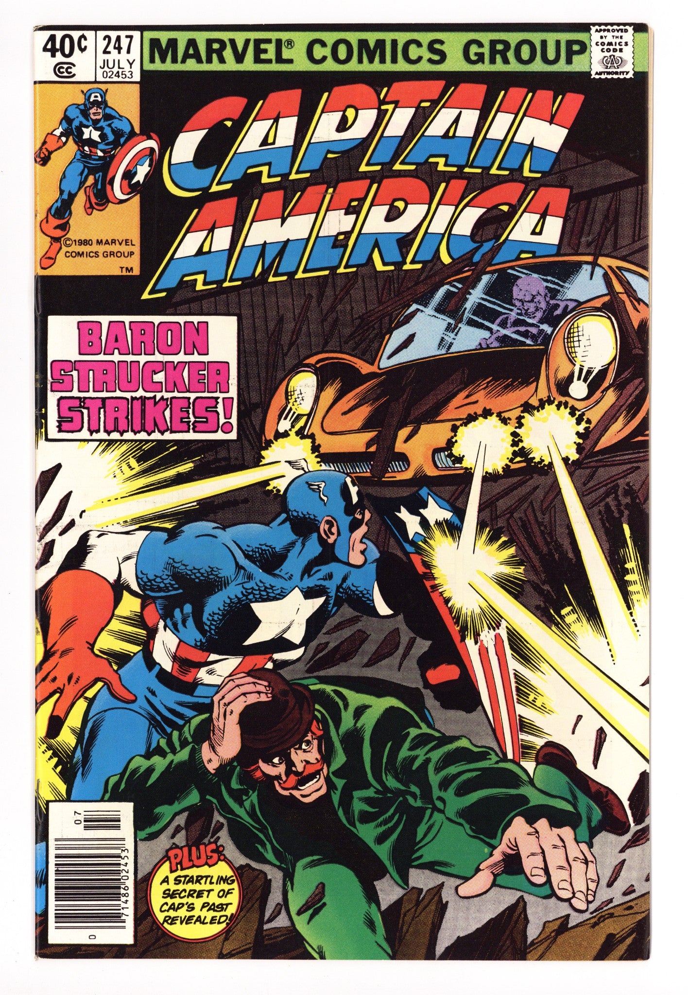 Captain America Vol 1 247 NM- (9.2) (1980) Newsstand 