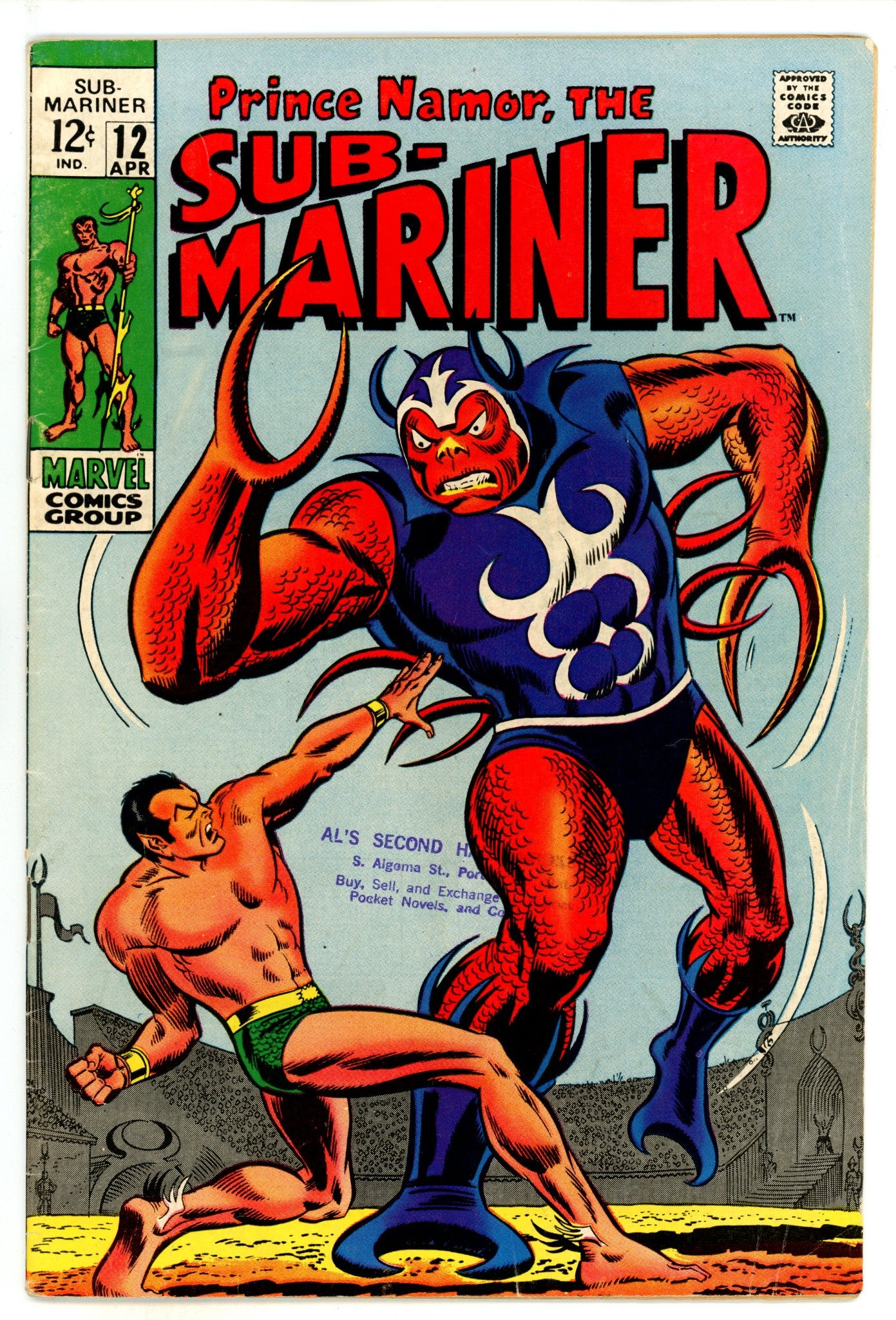 Sub-Mariner Vol 1 12 VG/FN (5.0) (1969) 