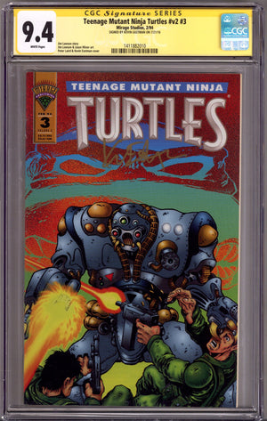 Teenage Mutant Ninja Turtles Vol 2 3 CGC 9.4 (NM) (1994) Signed x1 Cover Kevin Eastman