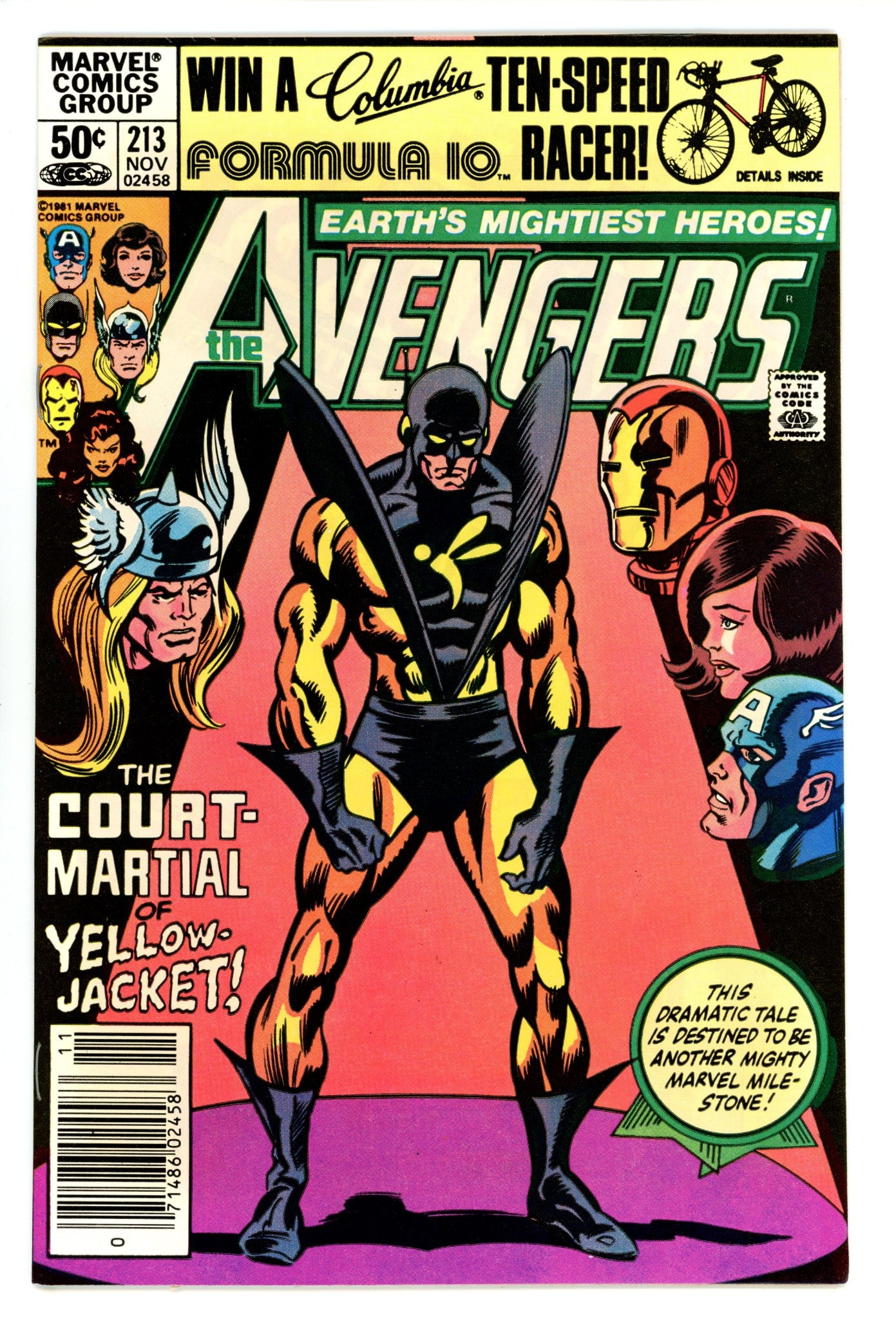 The Avengers Vol 1 213 High Grade (1981) Newsstand 