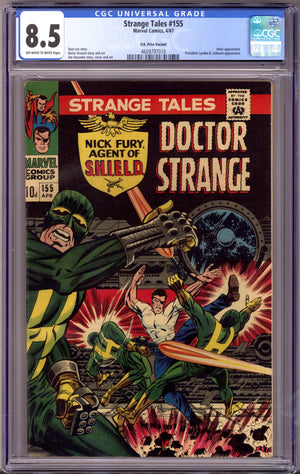 Strange Tales Vol 1 155 CGC 8.5 (VF+) U.K. Variant (1967)