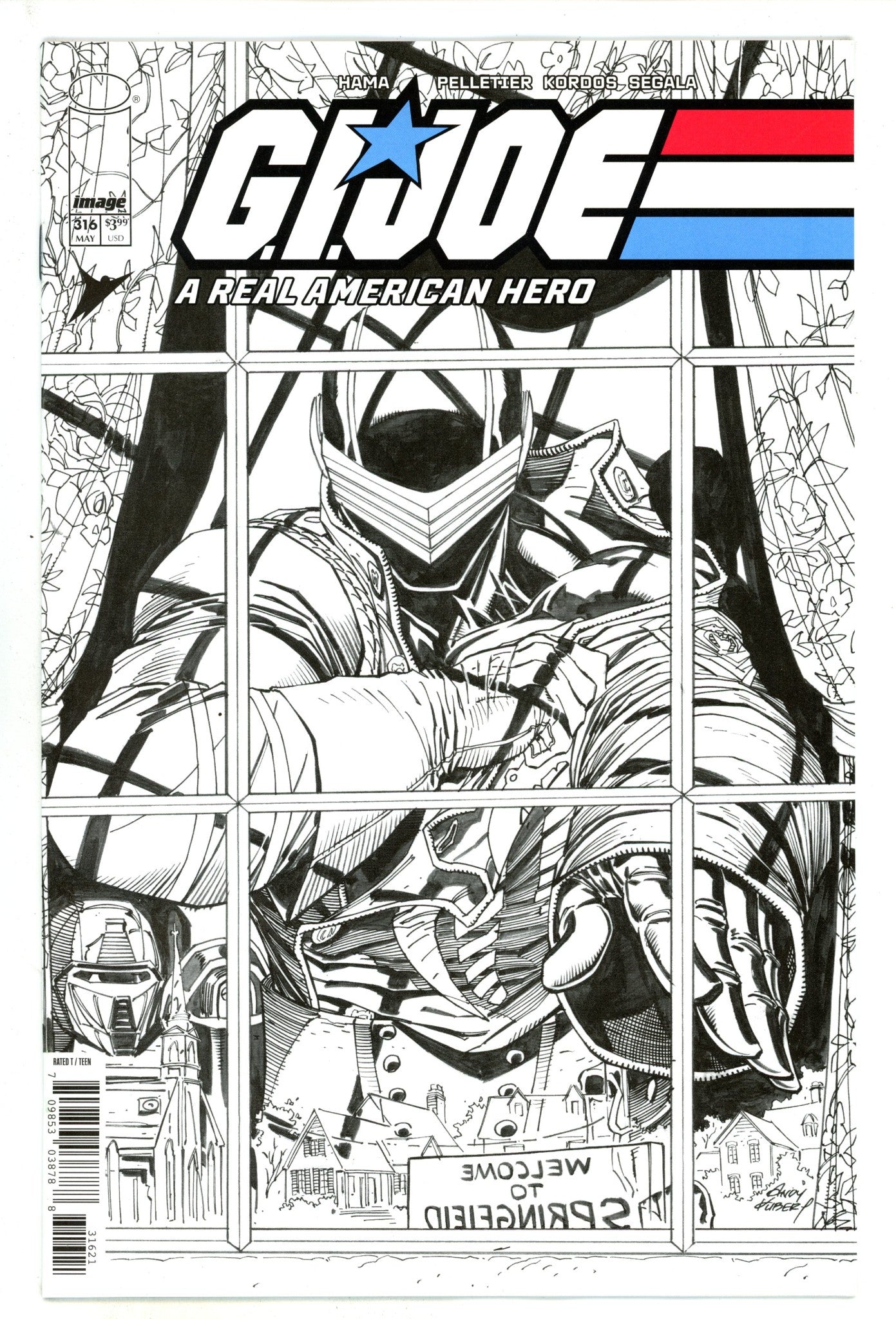 G.I. Joe A Real American Hero 316 Kubert B&W Variant (2025)