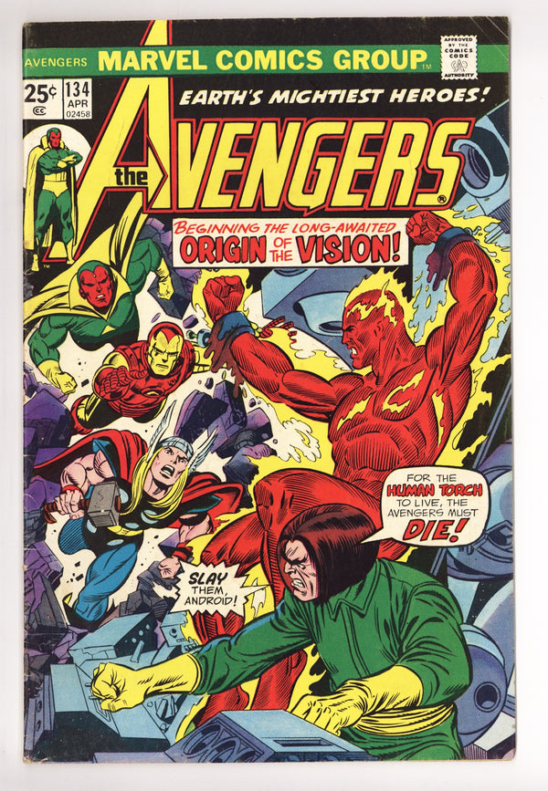 The Avengers Vol 1 134 Low Grade (1975)