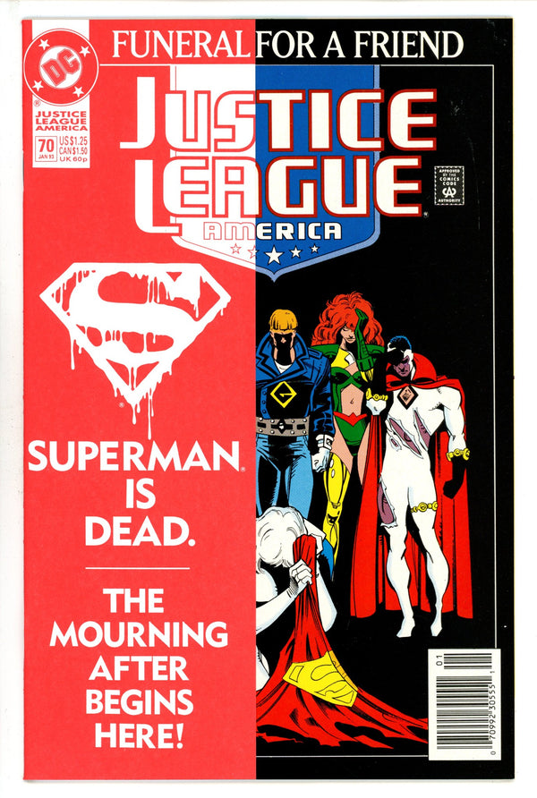 Justice League America 70 Newsstand (1992)
