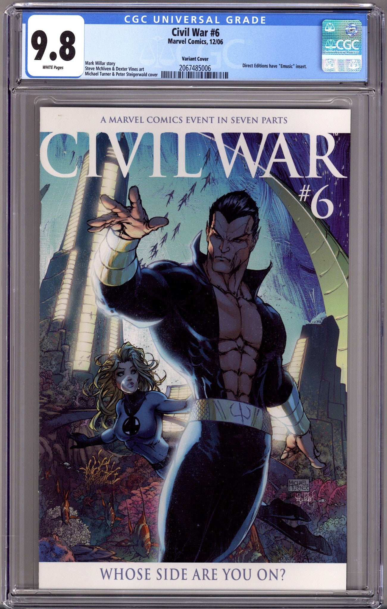 Civil War Vol 1 6 CGC 9.8 (NM/M) (2006) Turner Incentive Variant 