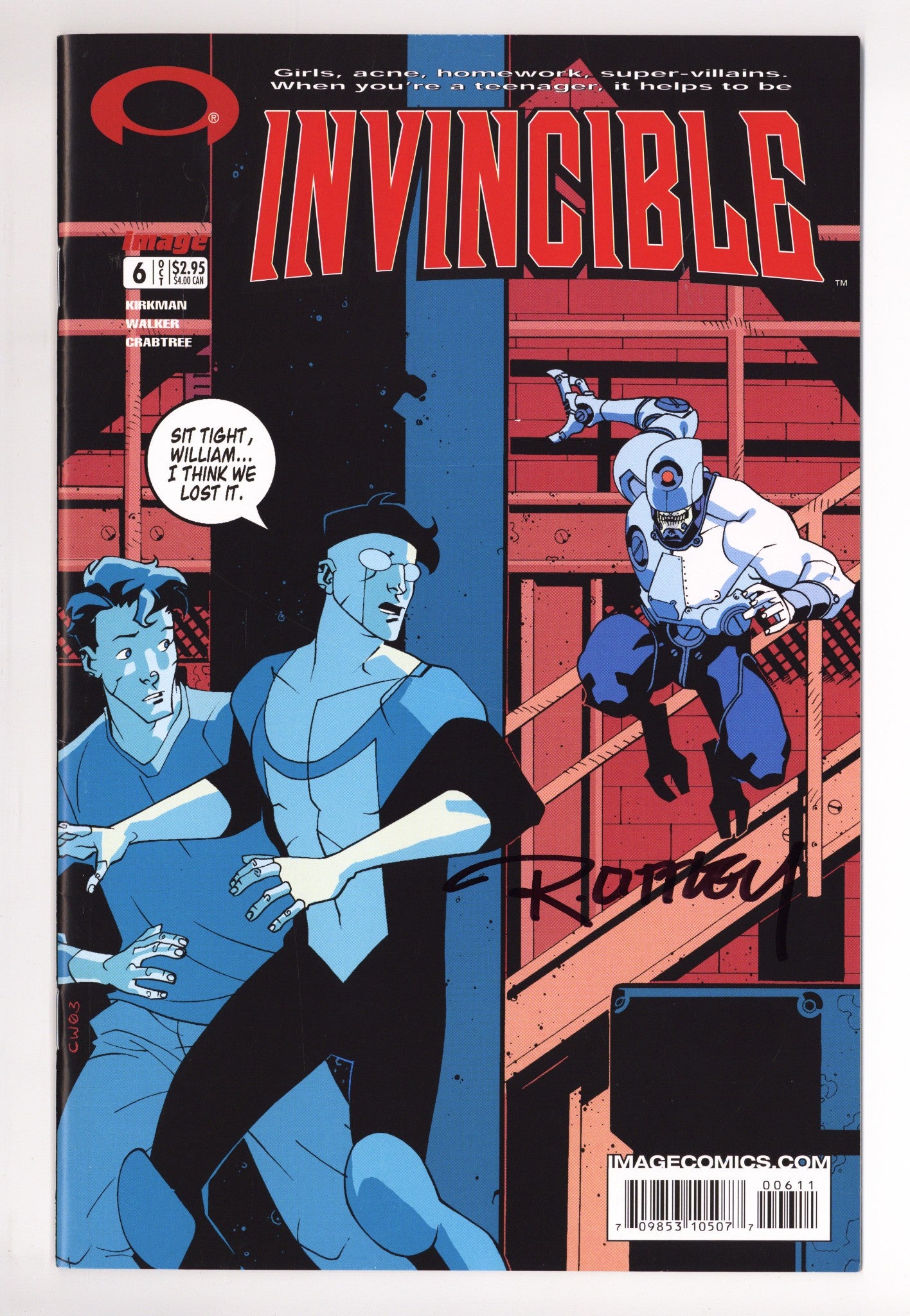 Invincible 6 VF (8.0) (2003) Signed x1 Cover Ryan Ottley 