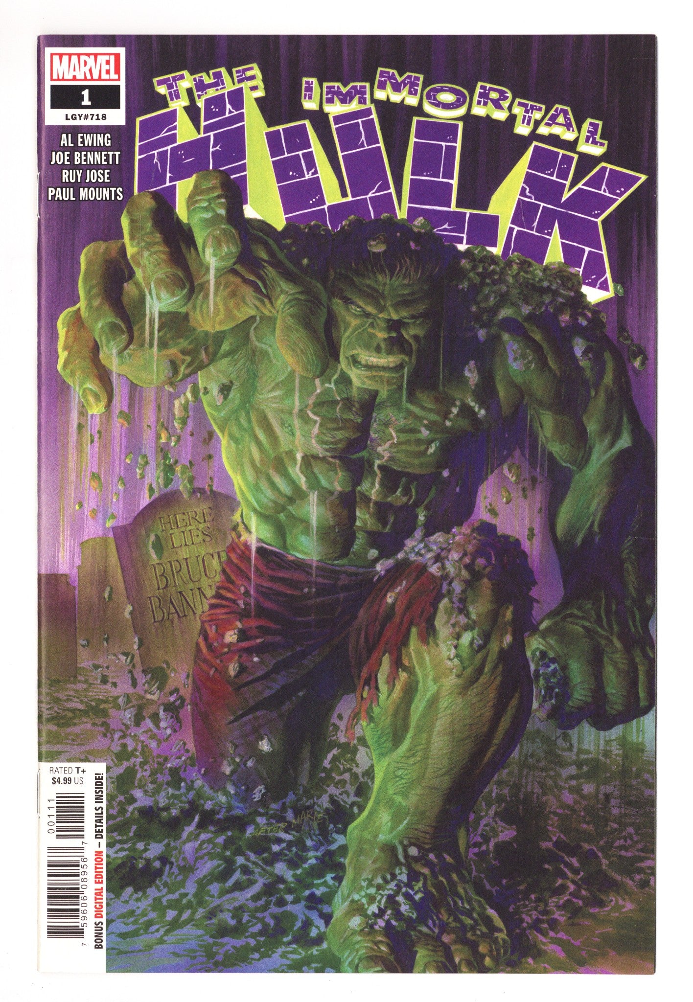 Immortal Hulk 1 VF/NM (9.0) (2018) 