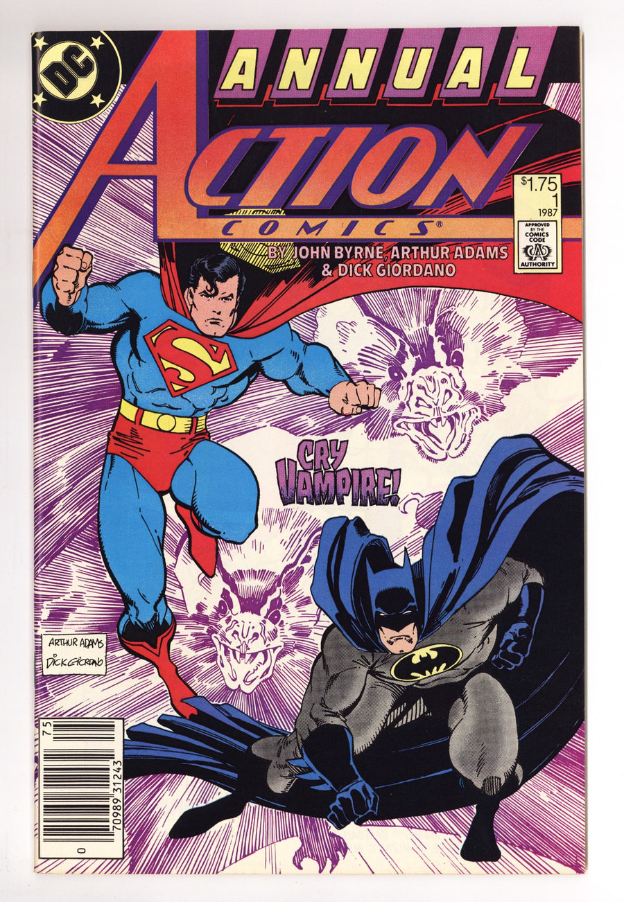 Action Comics Annual Vol 1 1 NM- (9.2) (1987) Canadian Price Variant 