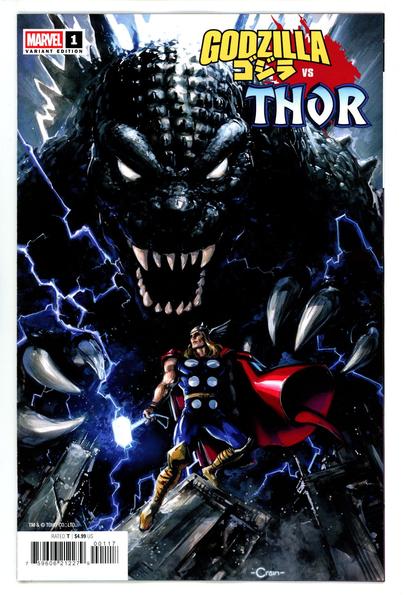 Godzilla Vs. Thor  1 Crain  Incentive Variant NM-  (2025)