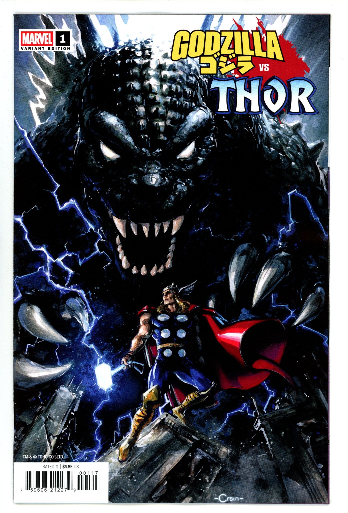 Godzilla Vs. Thor  1 Crain  Incentive Variant NM   (2025)