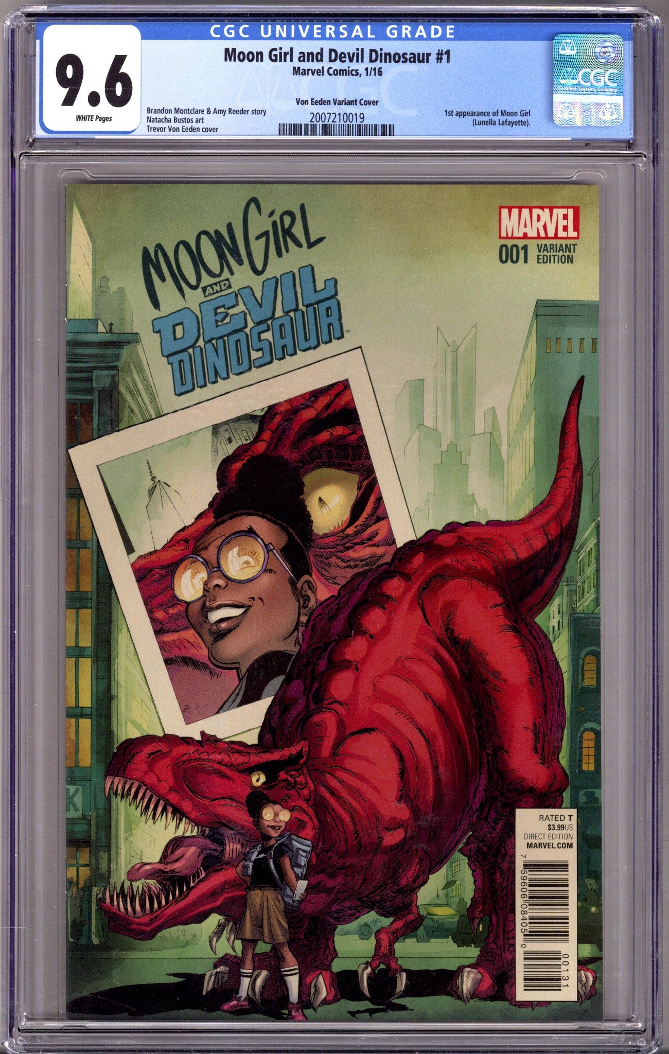 Moon Girl and Devil Dinosaur 1 CGC 9.6 (NM+) (2016) Eeden Incentive Variant 