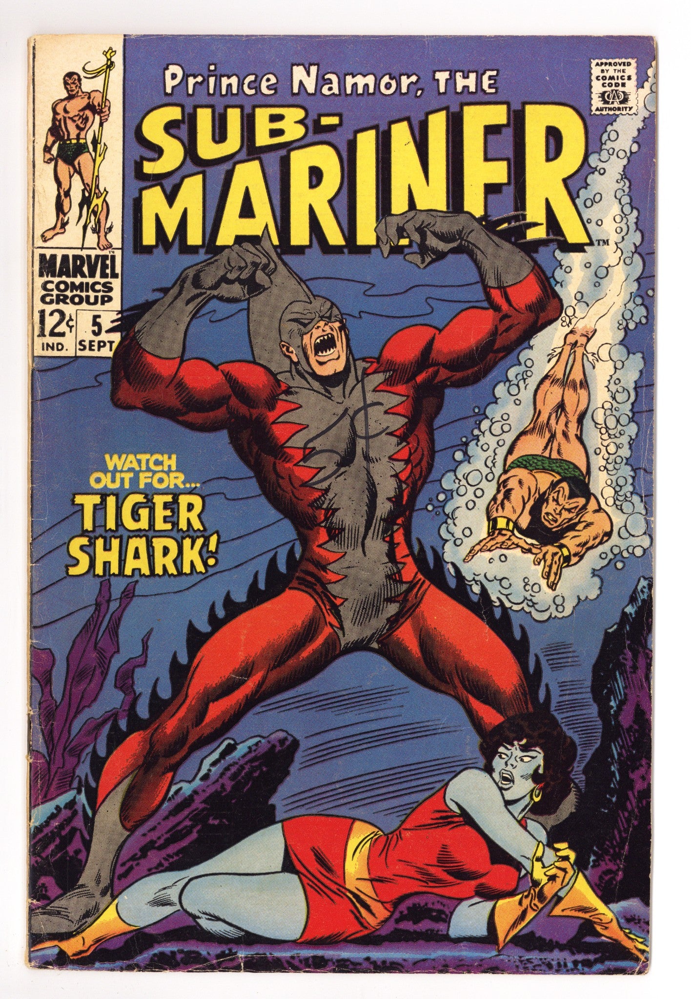 Sub-Mariner Vol 1 5 VG+ (4.5) (1968) 