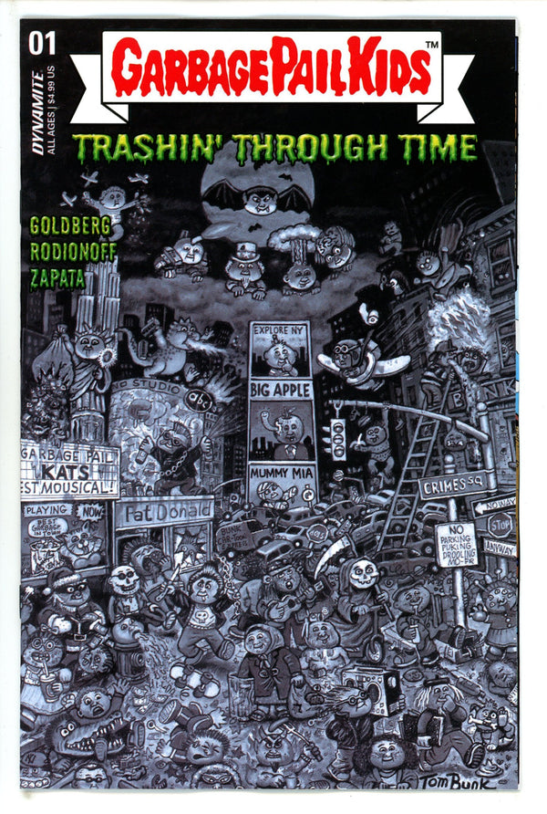 Garbage Pail Kids Through Time 1 Bunk B&W Incentive Variant (2023)
