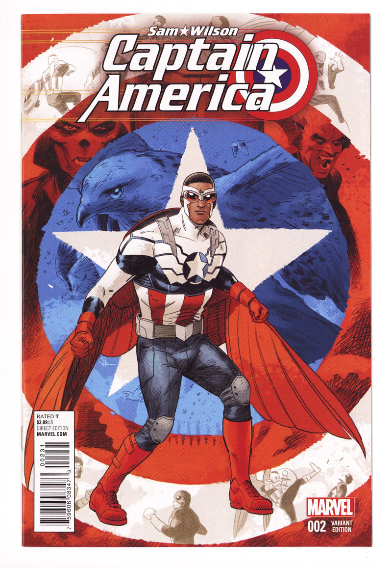 Captain America: Sam Wilson 2 VF/NM (9.0) (2016) Shaner Incentive Variant 