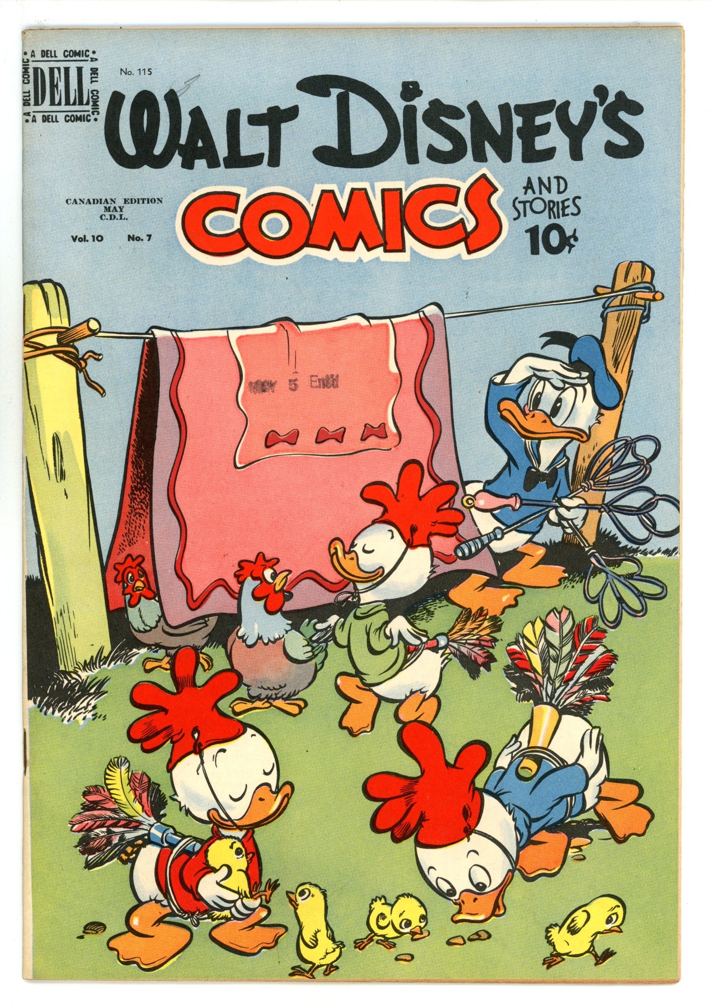 Walt Disney's Comics and Stories Vol 10 7 (115) VF (8.0) (1950) Canadian Edition 