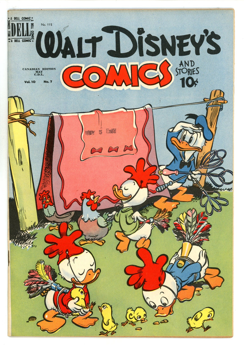 Walt Disney's Comics and Stories Vol 10 7 (115) VF (8.0) (1950) Canadian Edition 