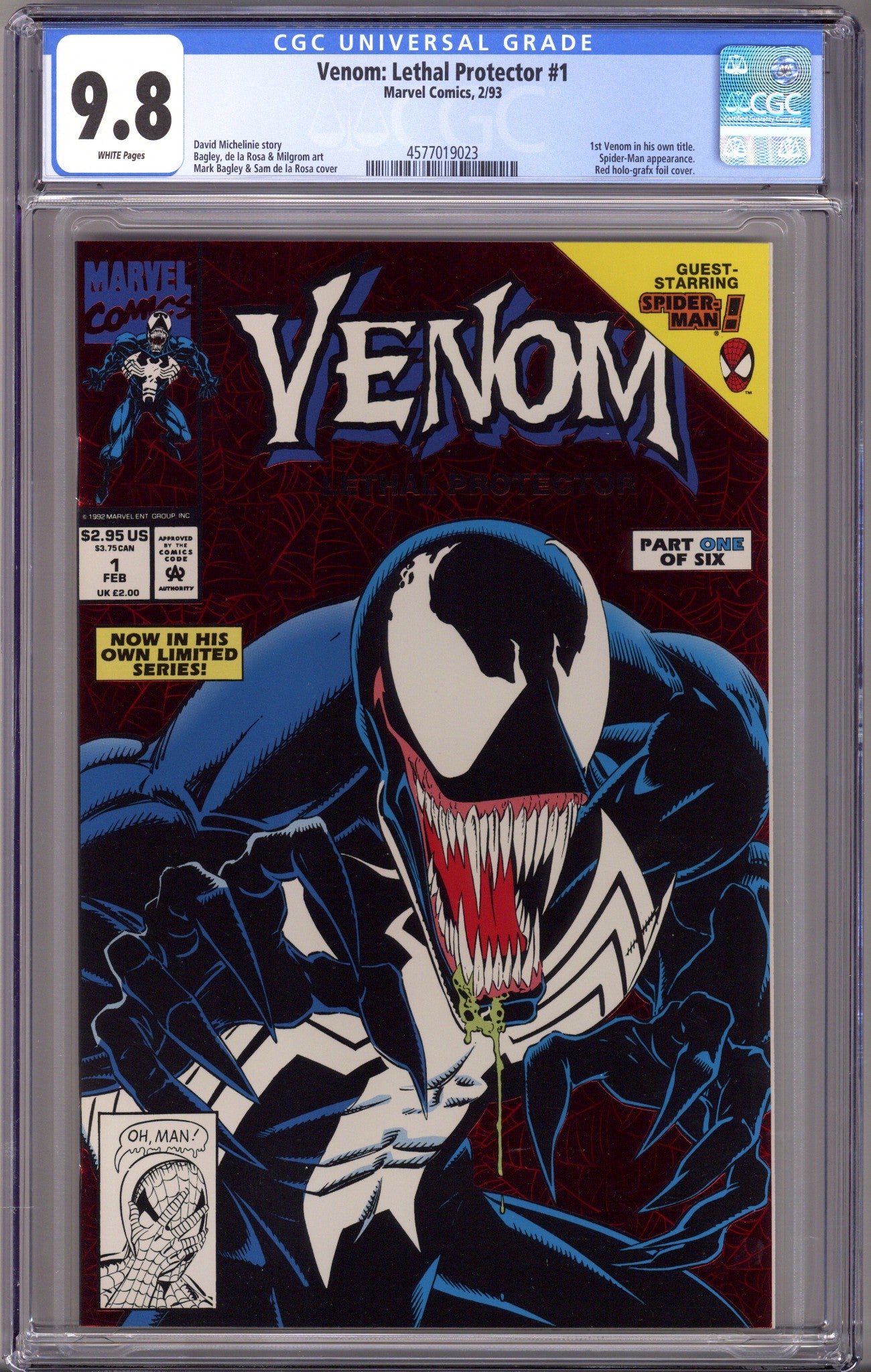 Venom: Lethal Protector Vol 1 1 CGC 9.8 (NM/M) (1993)