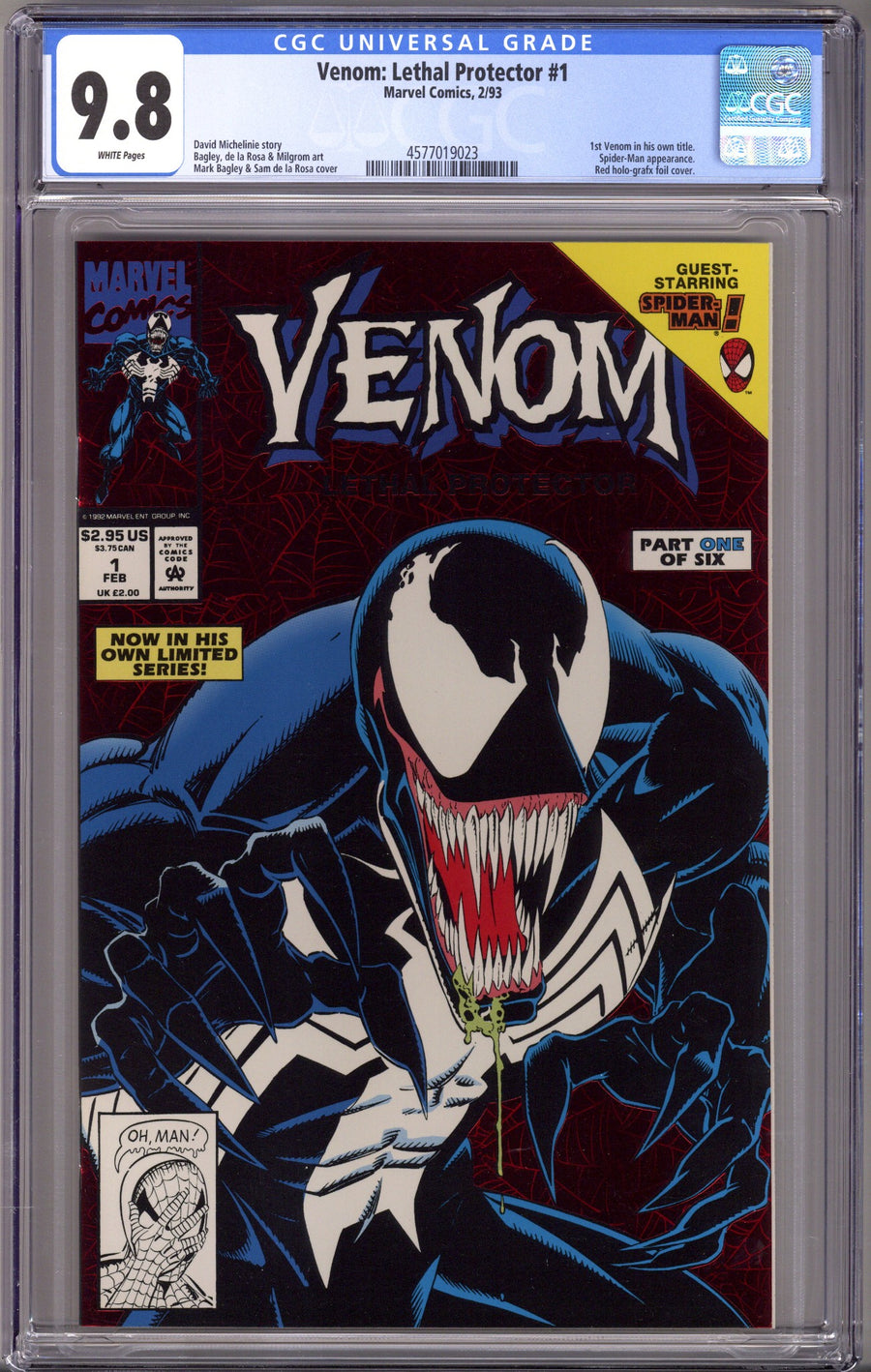 Venom: Lethal Protector Vol 1 1 CGC 9.8 (NM/M) (1993)