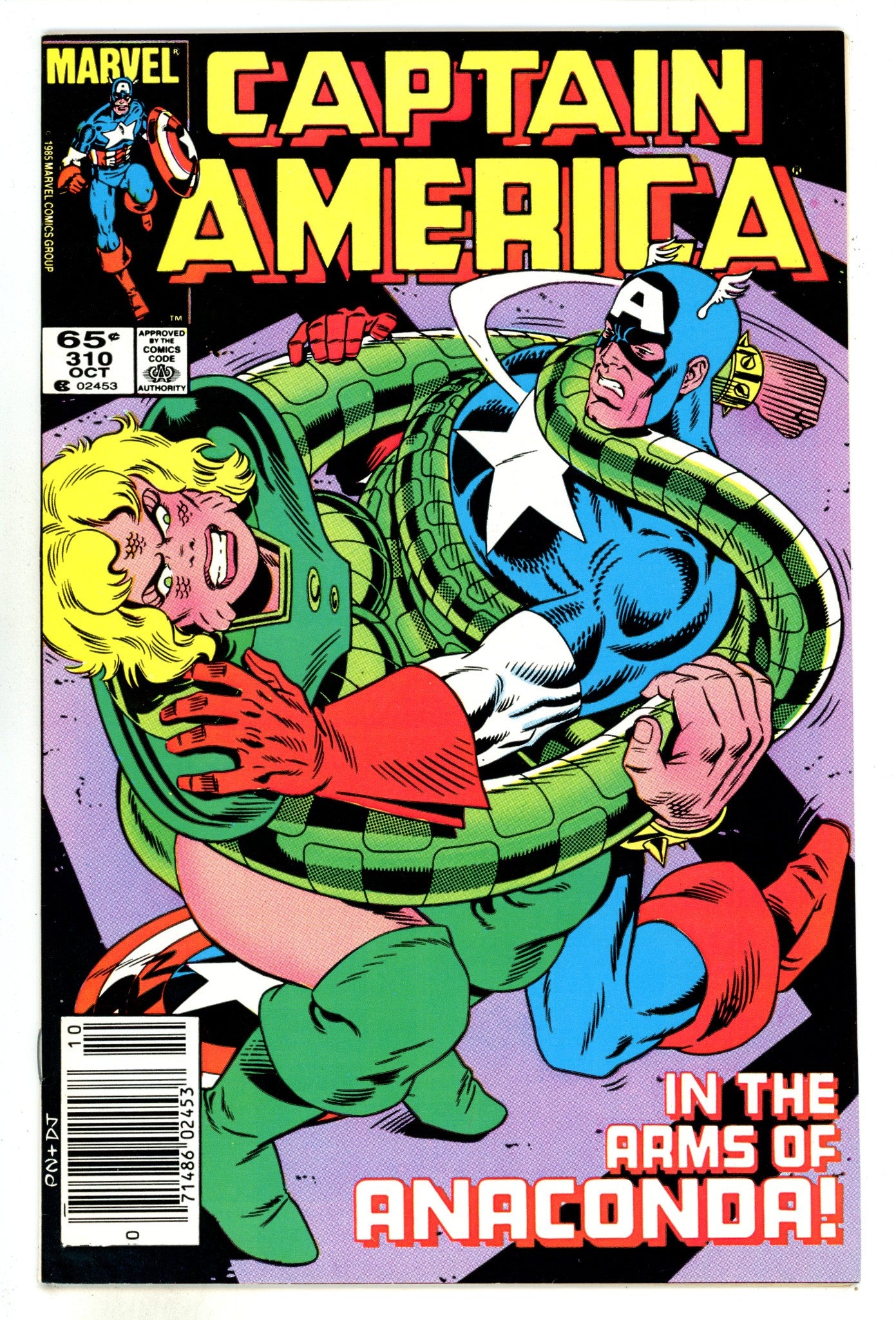 Captain America Vol 1 310 High Grade (1985) Newsstand 