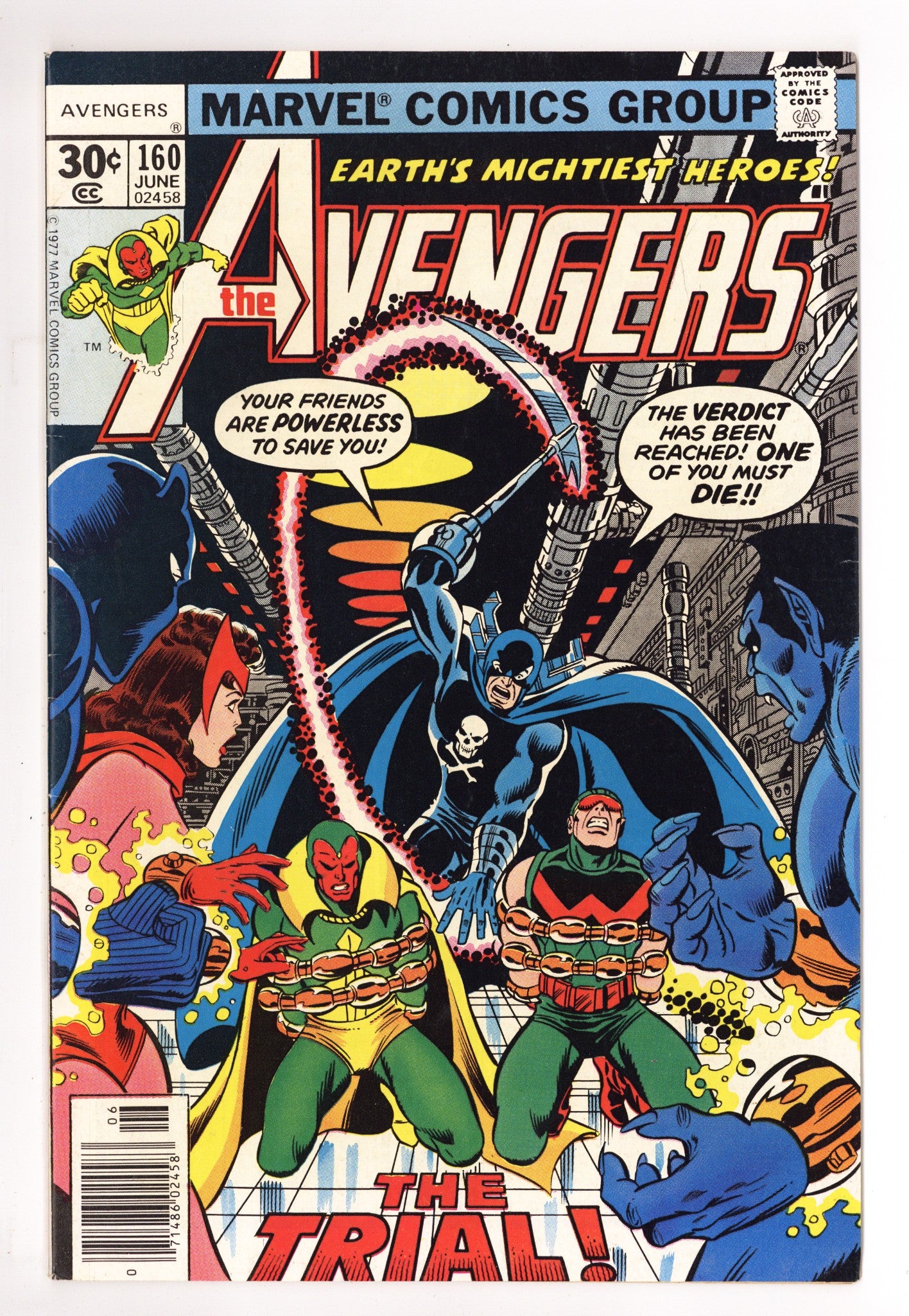The Avengers Vol 1 160 VF- (7.5) (1977) 