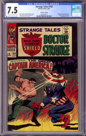 Strange Tales Vol 1 159 CGC 7.5 (VF-) U.K. Variant (1967)