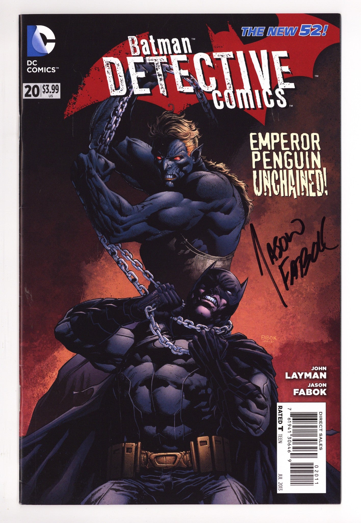 Detective Comics Vol 2 20 Mid Grade (2013) Signed x1 Cover Jason Fabok 