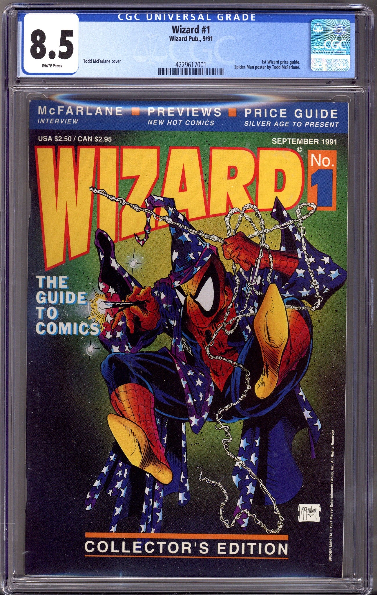 Wizard: The Comics Magazine   1 CGC 8.5 (VF+)   (1991)        