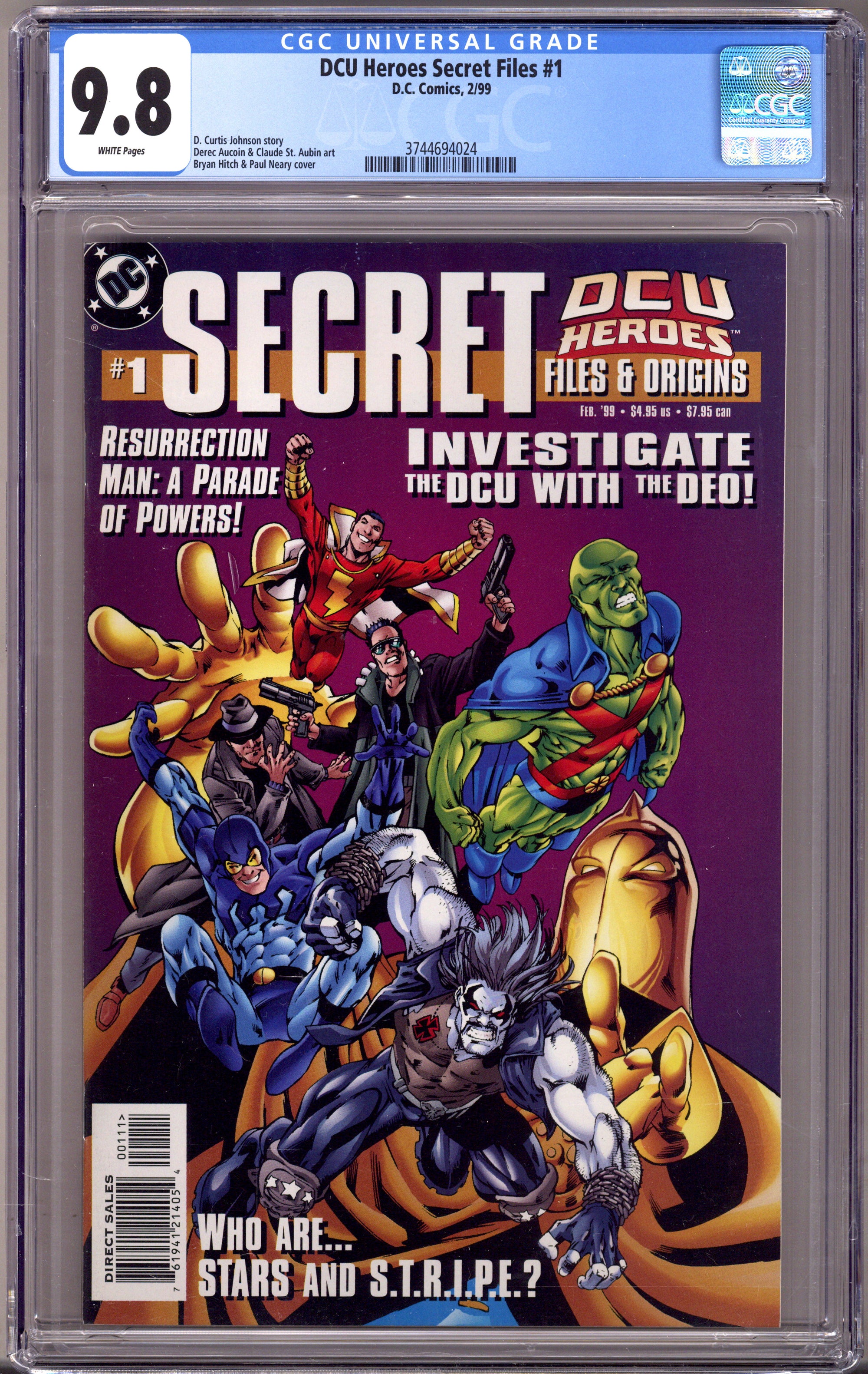 DCU Heroes Secret Files 1 CGC 9.8 (NM/M) (1999) 