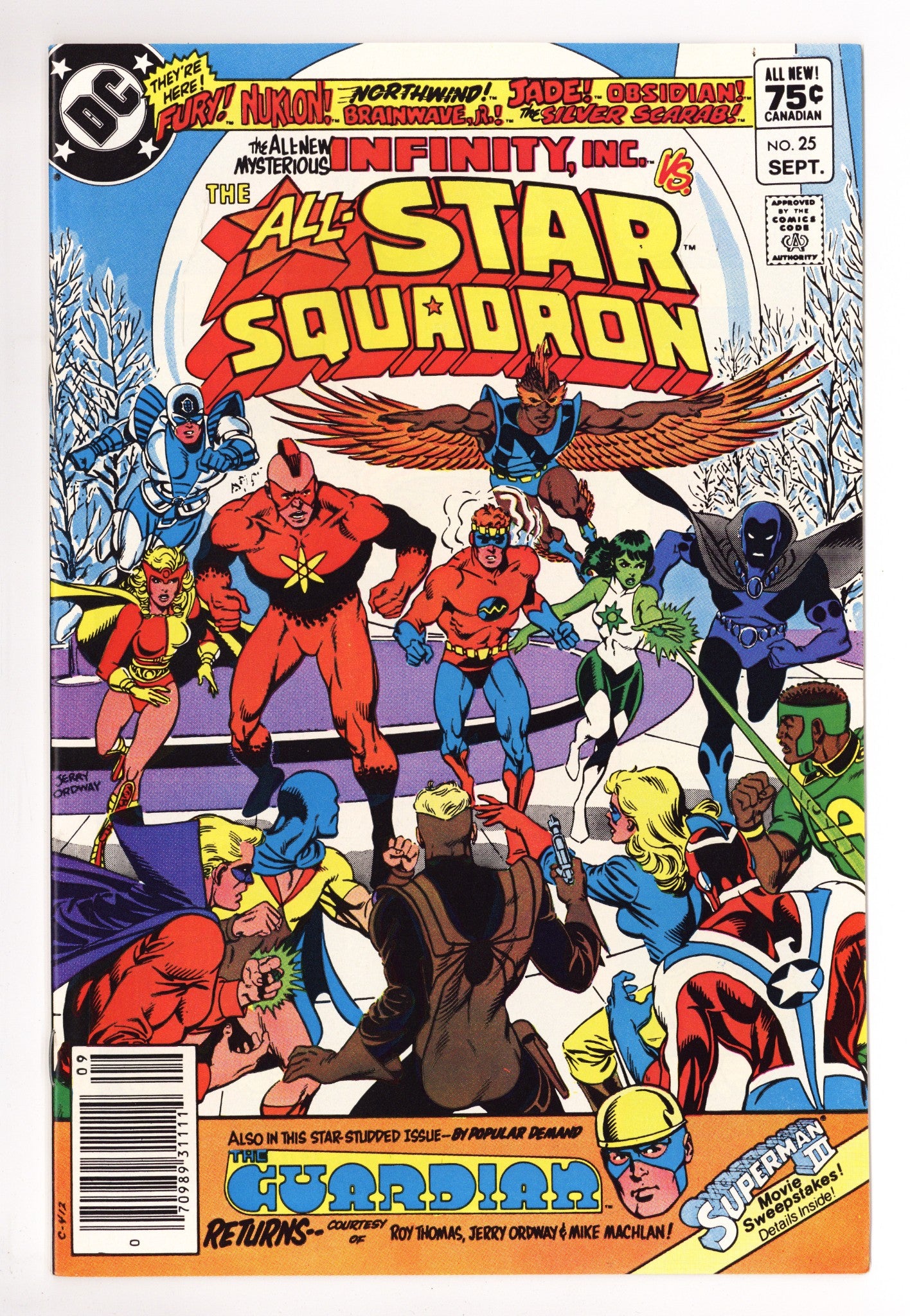 All-Star Squadron 25 VF+ (8.5) (1983) Canadian Price Variant 