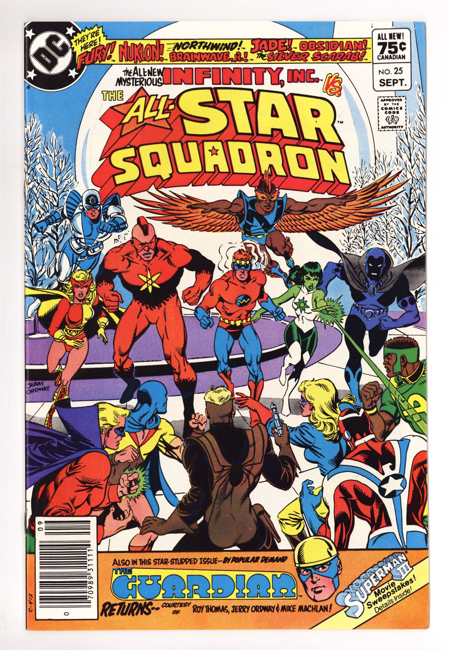 All-Star Squadron 25 VF+ (8.5) (1983) Canadian Price Variant 